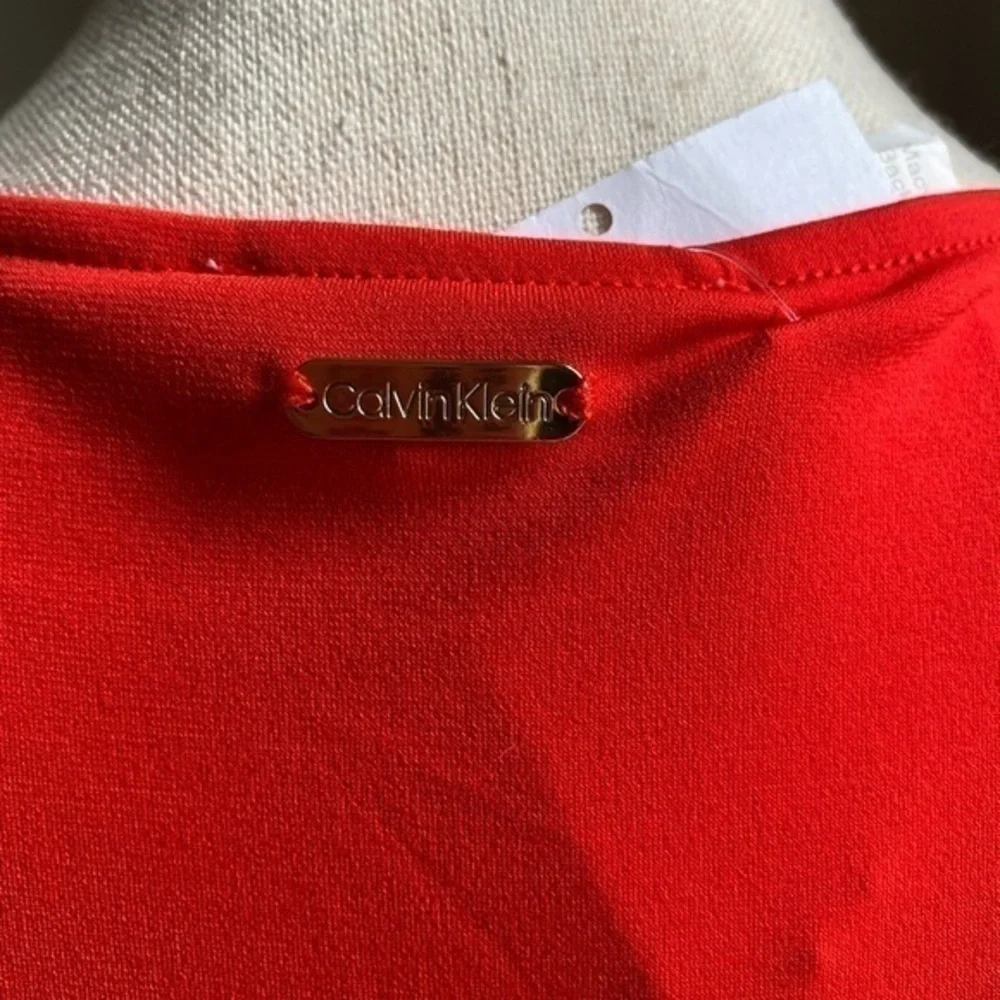 Calvin Klein Asymmetrical Red Blouse Size S NWT - Picture 4 of 6